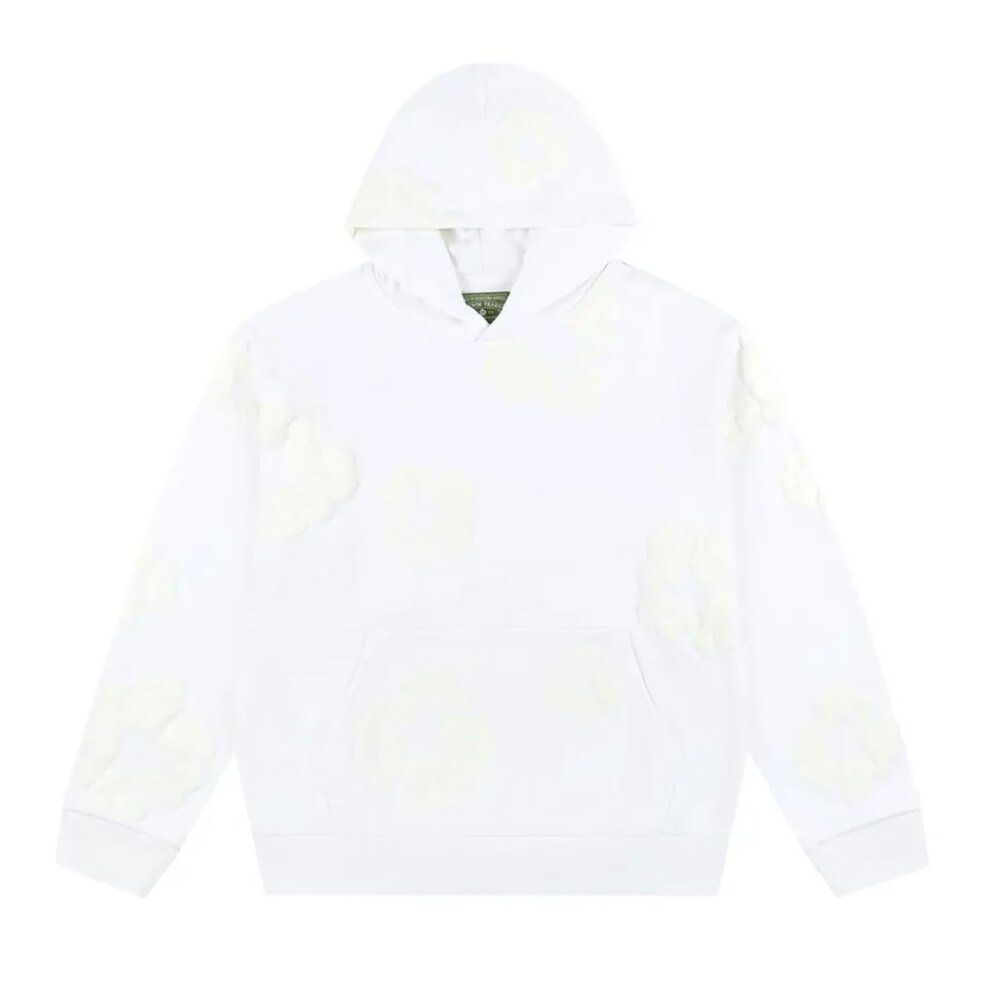 Denim Tears Mono Cotton Wreath Pullover Hoodie White
